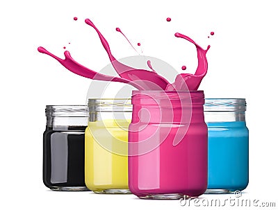 Cmyk ink Stock Photo