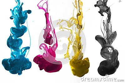 Cmyk ink Stock Photo