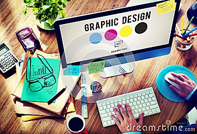 CMYK Ink Design Graphics Creativity Concept Stock Photo