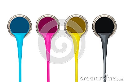 CMYK Paint Stock Photo