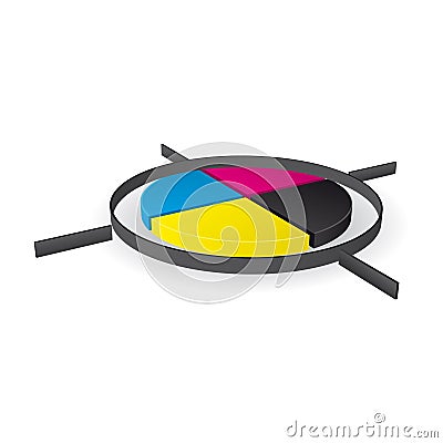 CMYK print registration mark Vector Illustration