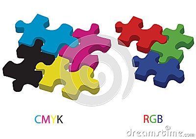 Cmyk and rgb - vector Stock Photo