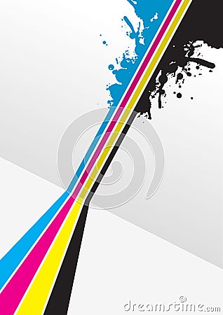 Cmyk splash Vector Illustration