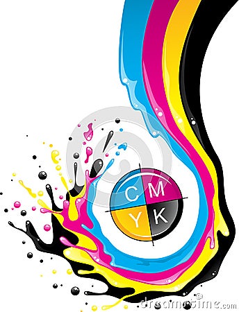 CMYK splash Vector Illustration