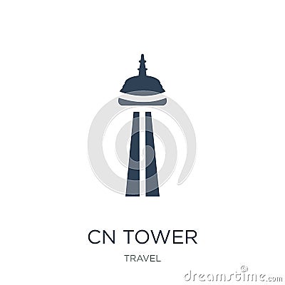 cn tower icon in trendy design style. cn tower icon isolated on white background. cn tower vector icon simple and modern flat Vector Illustration