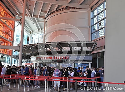 Toronto, 24th June: CN Tower interior Tickets Office in Toronto from Ontario Province Canada Editorial Stock Photo