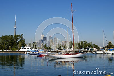 CN Tower Sailboats 2 Editorial Stock Photo