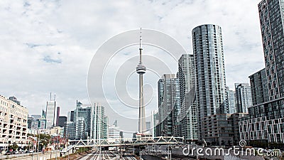 cn tower and surrounding buildings Editorial Stock Photo