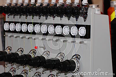 Embroider machine detail Stock Photo