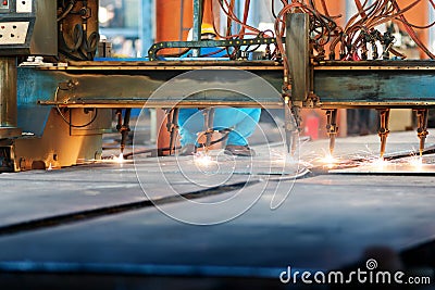 CNC flame cutting machine Stock Photo