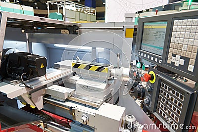 CNC lathe Stock Photo