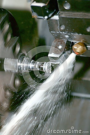 CNC lathe machine Stock Photo