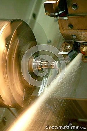 CNC lathe machine Stock Photo