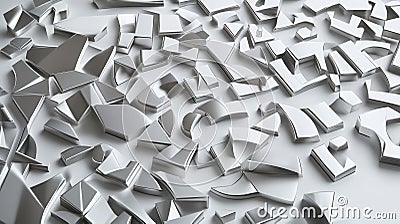 CNC milling tool path patterns creating precise geometric arrangements in aluminum Stock Photo