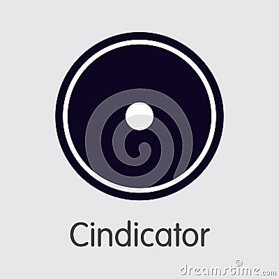 CND - Cindicator. The Icon of Coin or Market Emblem. Vector Illustration