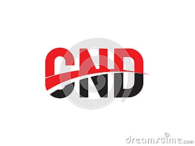 CND Letter Initial Logo Design Vector Illustration Vector Illustration