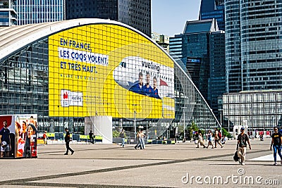 CNIT building at Paris La Defense - CITY OF PARIS, FRANCE - SEPTEMBER 4. 2023 Editorial Stock Photo