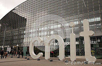 CNIT Center of New Industries and Technologies Editorial Stock Photo