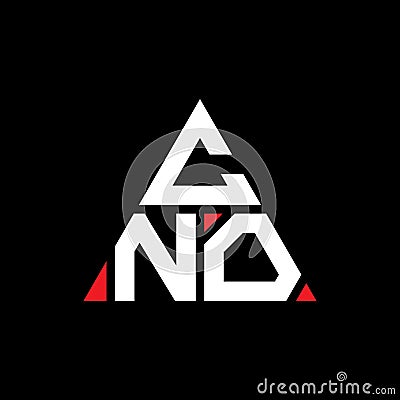 CNO triangle letter logo design with triangle shape. CNO triangle logo design monogram. CNO triangle vector logo template with red Vector Illustration