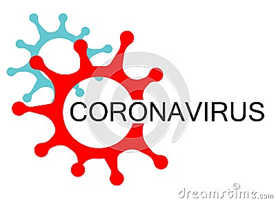 Covid-19 Coronavirus concept inscription typography design logo. World Health organization WHO introduced new official name sign Vector Illustration