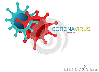 Covid-19 Coronavirus concept inscription typography design logo. World Health organization WHO introduced new official name sign Vector Illustration