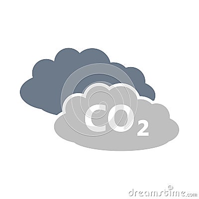 CO 2 Cloud Icon Vector Illustration