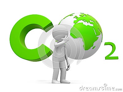 Co2 and earth Stock Photo