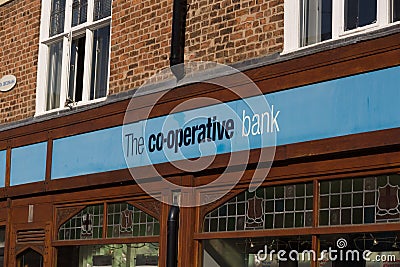 Co-Operative Bank Editorial Stock Photo