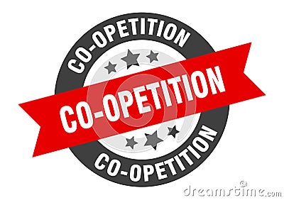 co-opetition sign. co-opetition round ribbon sticker. co-opetition Vector Illustration