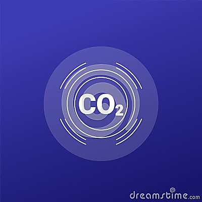 co2 sensor icon, carbon dioxide alarm vector Vector Illustration