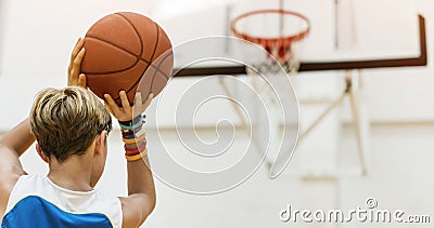 Coach Athlete Basketball Bounce Sport Concept Stock Photo