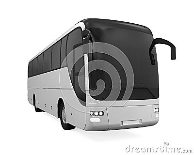 Coach Bus Isolated Stock Photo