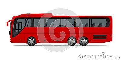 Coach Bus Isolated Stock Photo