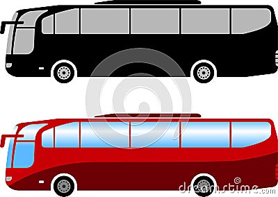 Coach bus simple illustration Vector Illustration