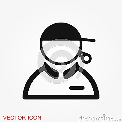 Coach icon, banner coaching concept, vector logo Stock Photo