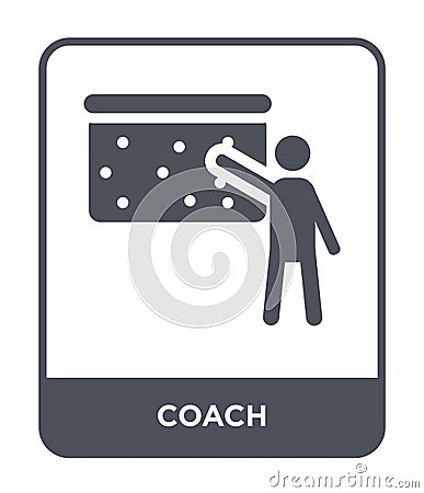 coach icon in trendy design style. coach icon isolated on white background. coach vector icon simple and modern flat symbol for Vector Illustration