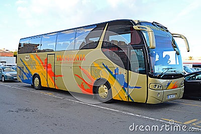 A Coach Or Luxury Bus - Transport Commuting Road transport Travel Editorial Stock Photo