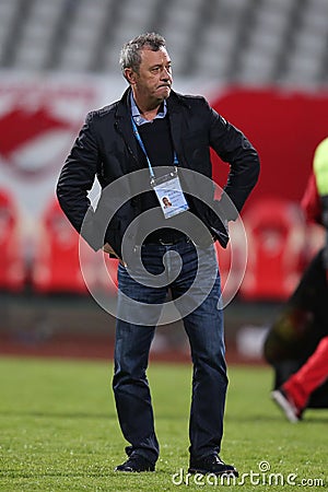 Coach Mircea Rednic shocked Patrick Ekeng died on the football pitch Editorial Stock Photo