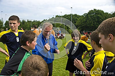 Coach and team Editorial Stock Photo