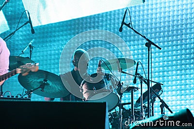 Radiohead in concert at Coachella Editorial Stock Photo
