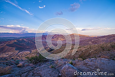 Coachella Valley Sunset Stock Photo