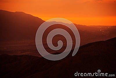 Coachella Valley Sunset Stock Photo