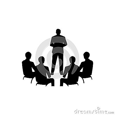 Coaches Meeting Icon Vector Illustration