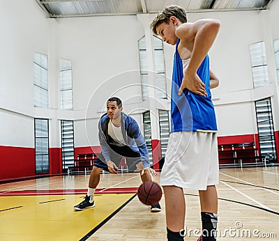 Coaching Basketball Sport Athlete Exercise Game Concept Stock Photo