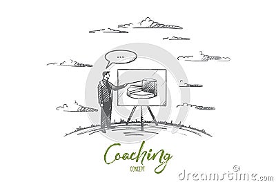 Coaching concept. Hand drawn isolated vector. Vector Illustration