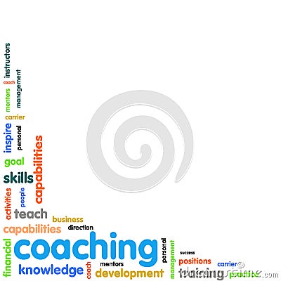 Coaching concept word cloud Stock Photo