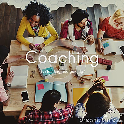 Coaching Educating Instructor Management Concept Stock Photo