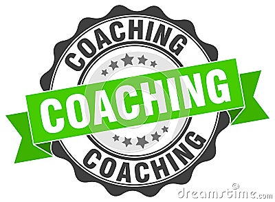 coaching seal. stamp Vector Illustration