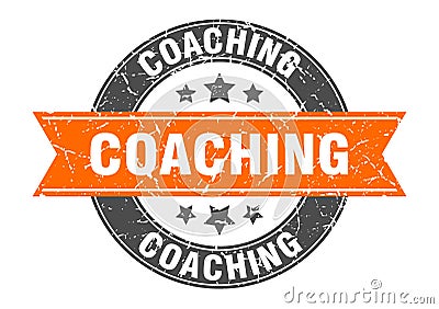 coaching stamp Vector Illustration