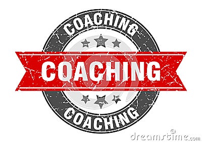 coaching stamp Vector Illustration